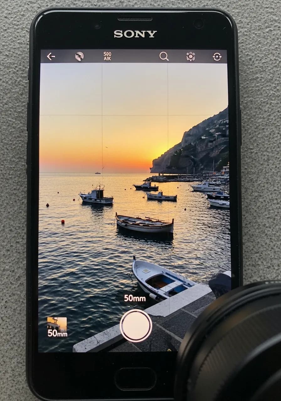 Phone photo of an Italian sunset